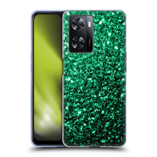 PLdesign Glitter Sparkles Emerald Green Soft Gel Case for OPPO A57s