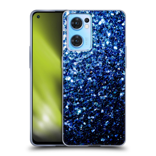 PLdesign Glitter Sparkles Dark Blue Soft Gel Case for OPPO Reno7 5G / Find X5 Lite