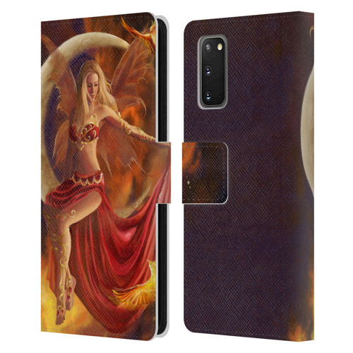 Nene Thomas Crescents Fire Fairy On Moon Phoenix Leather Book Wallet Case Cover For Samsung Galaxy S20 / S20 5G