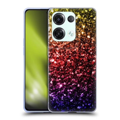 PLdesign Glitter Sparkles Rainbow Soft Gel Case for OPPO Reno8 Pro