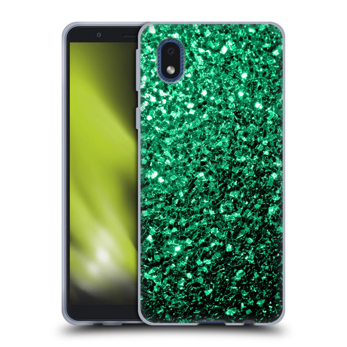 PLdesign Glitter Sparkles Emerald Green Soft Gel Case for Samsung Galaxy A01 Core (2020)