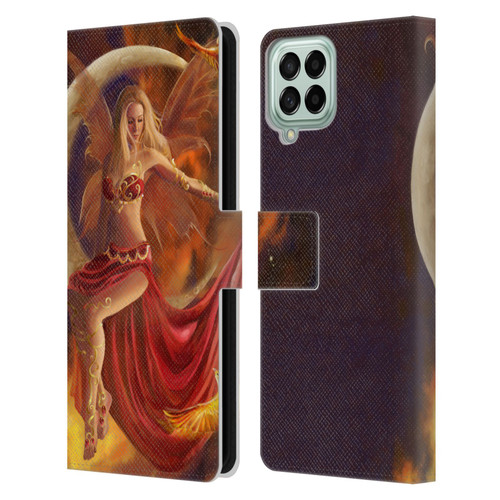 Nene Thomas Crescents Fire Fairy On Moon Phoenix Leather Book Wallet Case Cover For Samsung Galaxy M33 (2022)