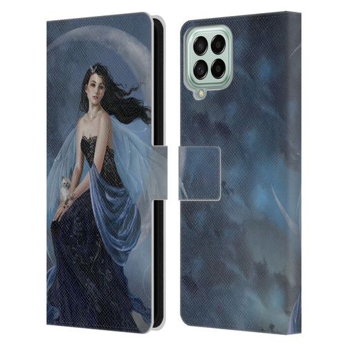 Nene Thomas Crescents Moon Indigo Fairy Leather Book Wallet Case Cover For Samsung Galaxy M33 (2022)