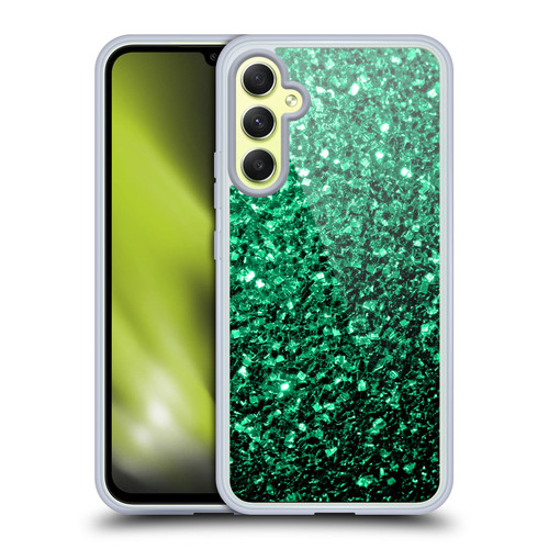PLdesign Glitter Sparkles Emerald Green Soft Gel Case for Samsung Galaxy A34 5G
