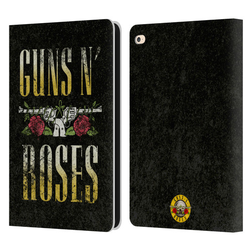 Guns N' Roses Key Art Text Logo Pistol Leather Book Wallet Case Cover For Apple iPad Air 2 (2014)