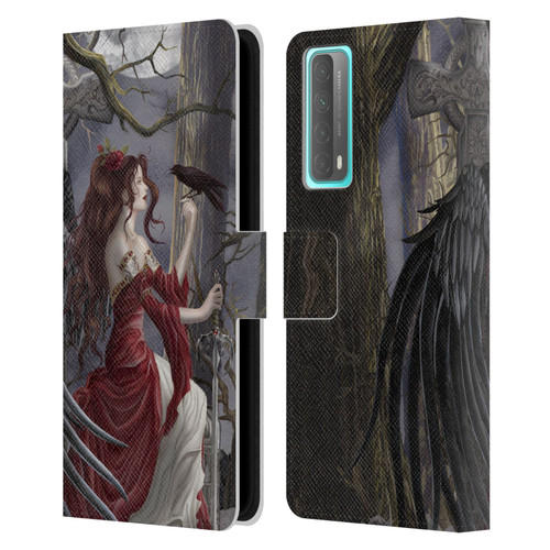 Nene Thomas Deep Forest Dark Angel Fairy With Raven Leather Book Wallet Case Cover For Huawei P Smart (2021)