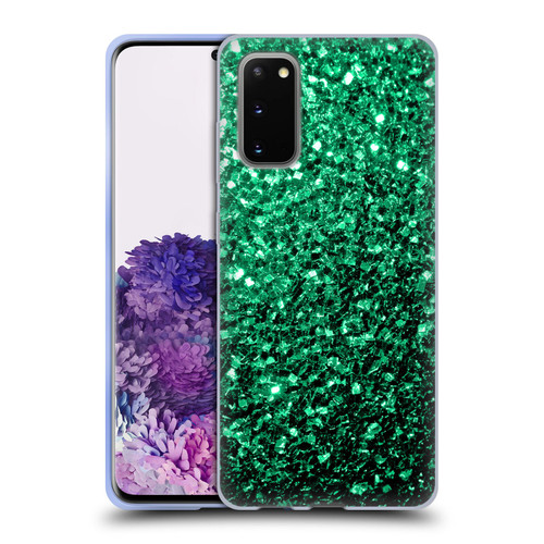 PLdesign Glitter Sparkles Emerald Green Soft Gel Case for Samsung Galaxy S20 / S20 5G