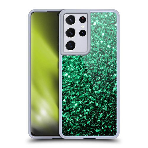 PLdesign Glitter Sparkles Emerald Green Soft Gel Case for Samsung Galaxy S21 Ultra 5G