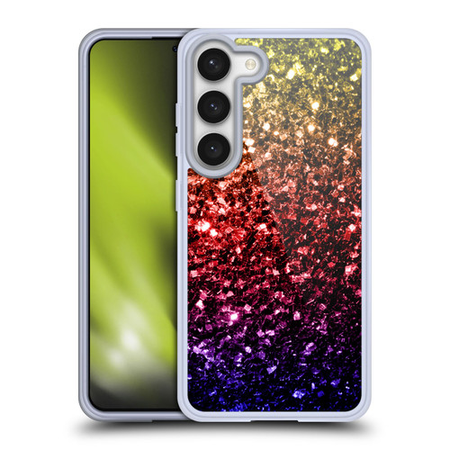 PLdesign Glitter Sparkles Rainbow Soft Gel Case for Samsung Galaxy S23 5G