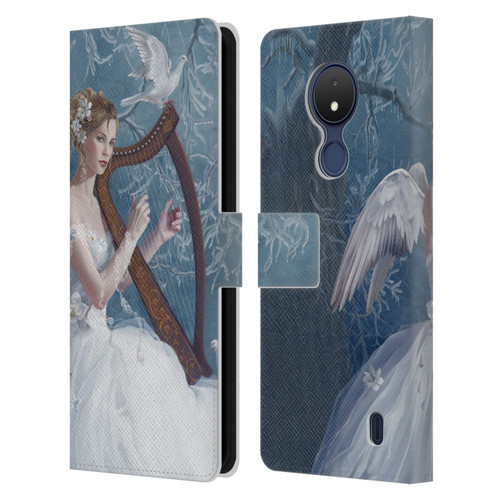 Nene Thomas Deep Forest Chorus Angel Harp And Dove Leather Book Wallet Case Cover For Nokia C21