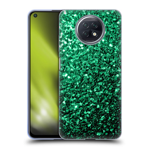 PLdesign Glitter Sparkles Emerald Green Soft Gel Case for Xiaomi Redmi Note 9T 5G