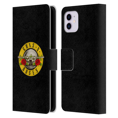 Guns N' Roses Key Art Bullet Logo Leather Book Wallet Case Cover For Apple iPhone 11