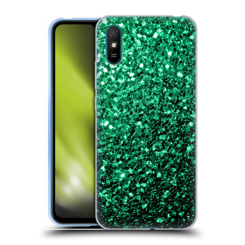 PLdesign Glitter Sparkles Emerald Green Soft Gel Case for Xiaomi Redmi 9A / Redmi 9AT