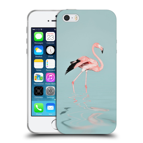 LebensArt Beings Flamingo Soft Gel Case for Apple iPhone 5 / 5s / iPhone SE 2016