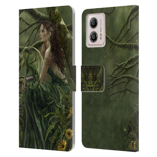 Nene Thomas Deep Forest Queen Fate Fairy With Dragon Leather Book Wallet Case Cover For Motorola Moto G53 5G