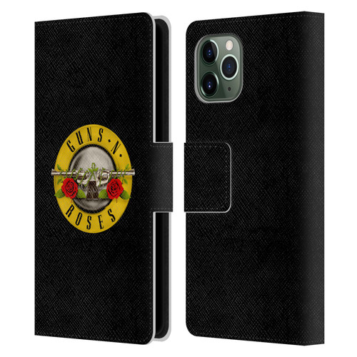 Guns N' Roses Key Art Bullet Logo Leather Book Wallet Case Cover For Apple iPhone 11 Pro