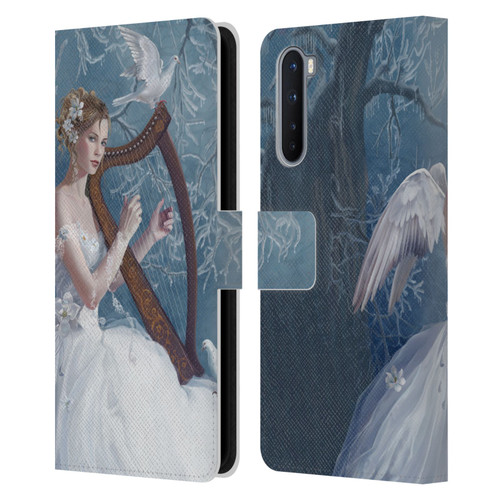 Nene Thomas Deep Forest Chorus Angel Harp And Dove Leather Book Wallet Case Cover For OnePlus Nord 5G