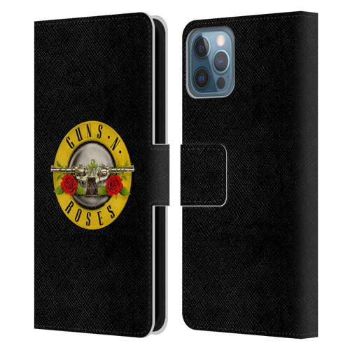 Guns N' Roses Key Art Bullet Logo Leather Book Wallet Case Cover For Apple iPhone 12 / iPhone 12 Pro