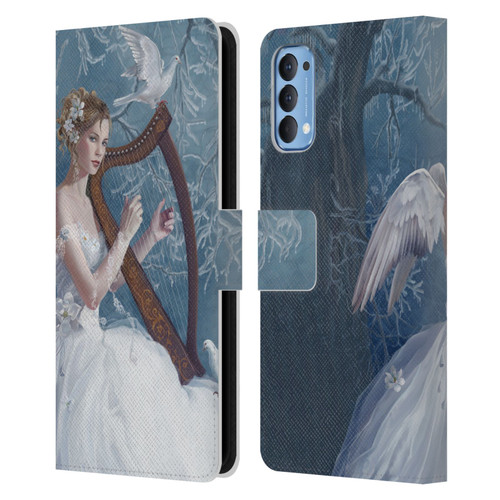 Nene Thomas Deep Forest Chorus Angel Harp And Dove Leather Book Wallet Case Cover For OPPO Reno 4 5G