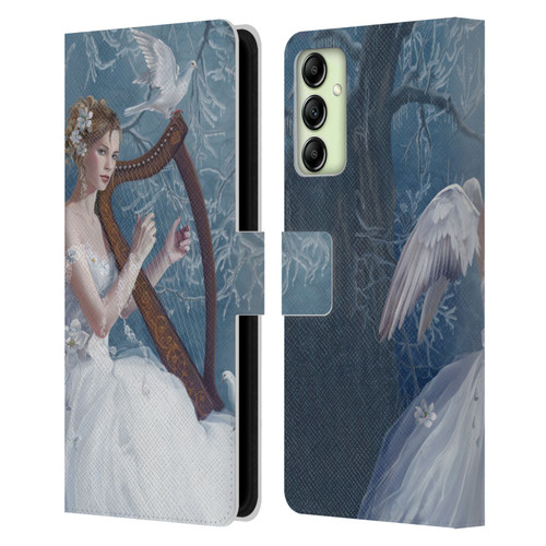 Nene Thomas Deep Forest Chorus Angel Harp And Dove Leather Book Wallet Case Cover For Samsung Galaxy A14 5G
