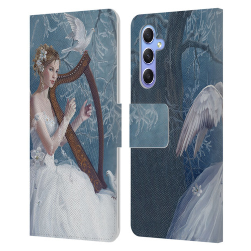 Nene Thomas Deep Forest Chorus Angel Harp And Dove Leather Book Wallet Case Cover For Samsung Galaxy A34 5G