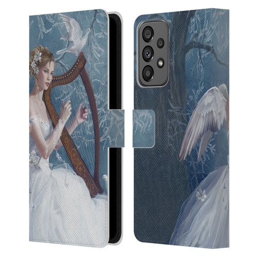 Nene Thomas Deep Forest Chorus Angel Harp And Dove Leather Book Wallet Case Cover For Samsung Galaxy A73 5G (2022)