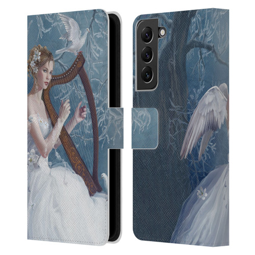 Nene Thomas Deep Forest Chorus Angel Harp And Dove Leather Book Wallet Case Cover For Samsung Galaxy S22+ 5G