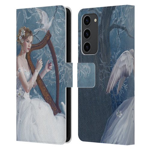 Nene Thomas Deep Forest Chorus Angel Harp And Dove Leather Book Wallet Case Cover For Samsung Galaxy S23+ 5G