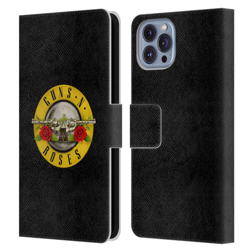 Guns N' Roses Key Art Bullet Logo Leather Book Wallet Case Cover For Apple iPhone 14