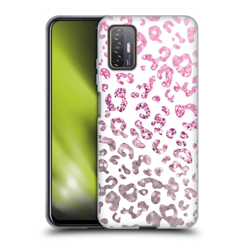 Monika Strigel Animal Print Glitter Pink Soft Gel Case for HTC Desire 21 Pro 5G