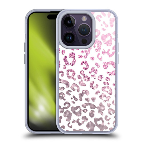Monika Strigel Animal Print Glitter Pink Soft Gel Case for Apple iPhone 14 Pro