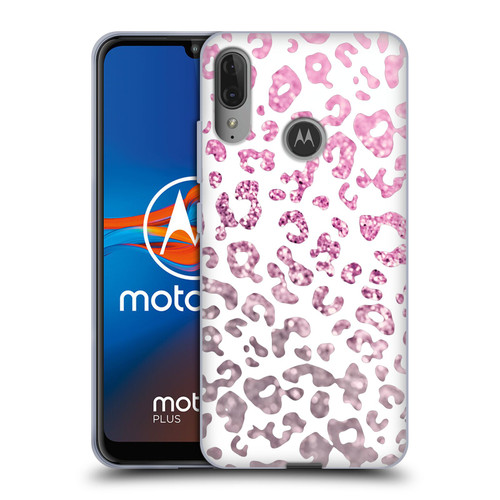 Monika Strigel Animal Print Glitter Pink Soft Gel Case for Motorola Moto E6 Plus