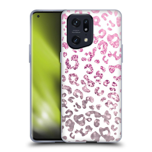 Monika Strigel Animal Print Glitter Pink Soft Gel Case for OPPO Find X5 Pro