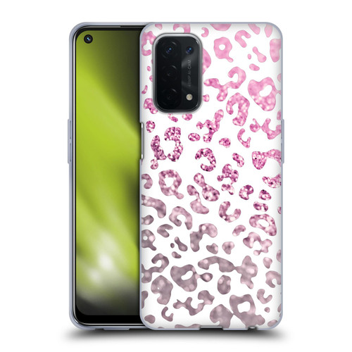 Monika Strigel Animal Print Glitter Pink Soft Gel Case for OPPO A54 5G