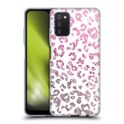Monika Strigel Animal Print Glitter Pink Soft Gel Case for Samsung Galaxy A03s (2021)