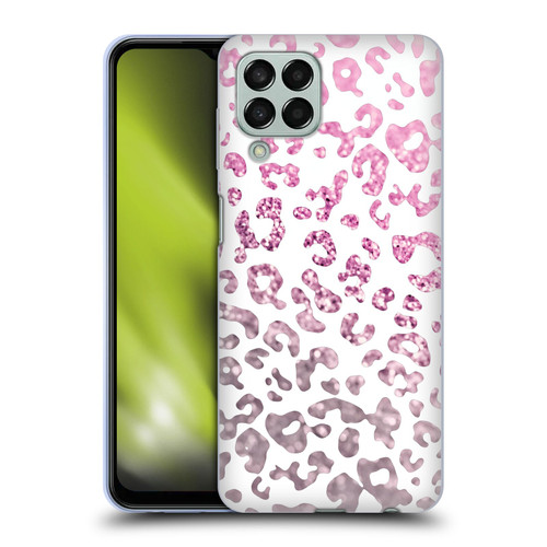 Monika Strigel Animal Print Glitter Pink Soft Gel Case for Samsung Galaxy M33 (2022)