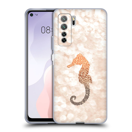 Monika Strigel Champagne Gold Seahorse Soft Gel Case for Huawei Nova 7 SE/P40 Lite 5G