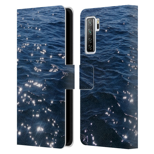 PLdesign Water Sparkly Sea Waves Leather Book Wallet Case Cover For Huawei Nova 7 SE/P40 Lite 5G