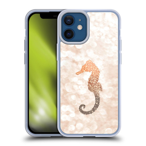 Monika Strigel Champagne Gold Seahorse Soft Gel Case for Apple iPhone 12 Mini