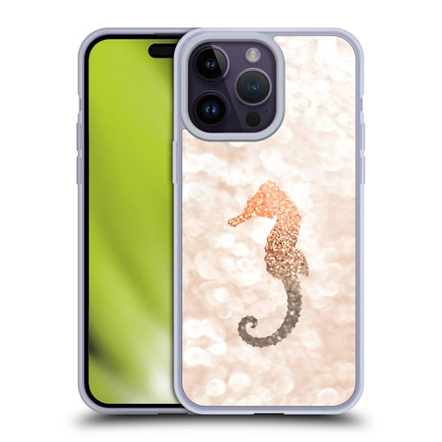 Monika Strigel Champagne Gold Seahorse Soft Gel Case for Apple iPhone 14 Pro Max