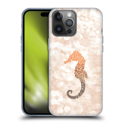 Monika Strigel Champagne Gold Seahorse Soft Gel Case for Apple iPhone 14 Pro Max