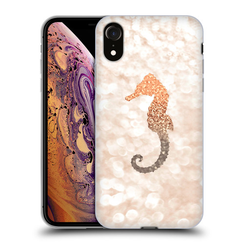Monika Strigel Champagne Gold Seahorse Soft Gel Case for Apple iPhone XR