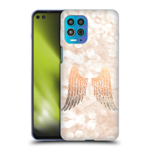 Monika Strigel Champagne Gold Wings Soft Gel Case for Motorola Moto G100