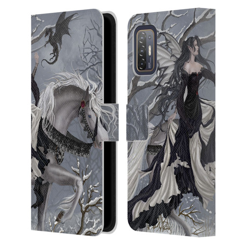Nene Thomas Winter Has Begun Snow Fairy Horse With Dragon Leather Book Wallet Case Cover For HTC Desire 21 Pro 5G