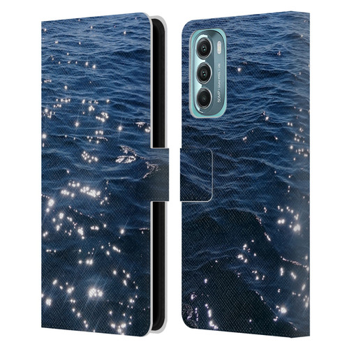 PLdesign Water Sparkly Sea Waves Leather Book Wallet Case Cover For Motorola Moto G Stylus 5G (2022)