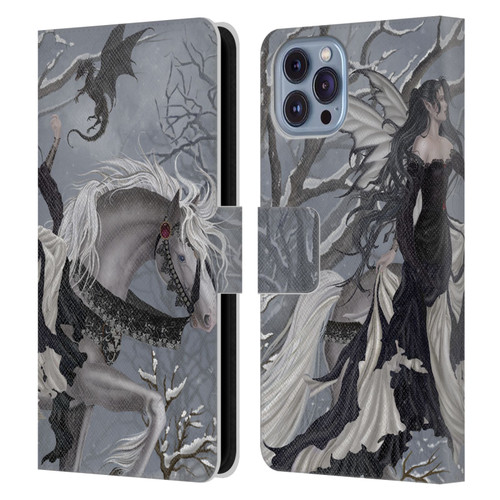 Nene Thomas Winter Has Begun Snow Fairy Horse With Dragon Leather Book Wallet Case Cover For Apple iPhone 14