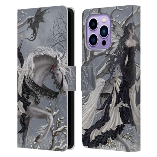 Nene Thomas Winter Has Begun Snow Fairy Horse With Dragon Leather Book Wallet Case Cover For Apple iPhone 14 Pro Max