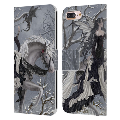 Nene Thomas Winter Has Begun Snow Fairy Horse With Dragon Leather Book Wallet Case Cover For Apple iPhone 7 Plus / iPhone 8 Plus