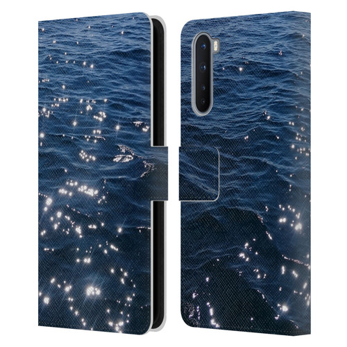 PLdesign Water Sparkly Sea Waves Leather Book Wallet Case Cover For OnePlus Nord 5G