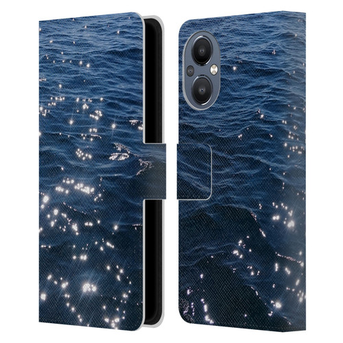 PLdesign Water Sparkly Sea Waves Leather Book Wallet Case Cover For OnePlus Nord N20 5G